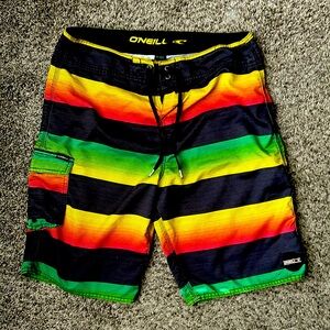 O’Neill board shorts Rasta colors